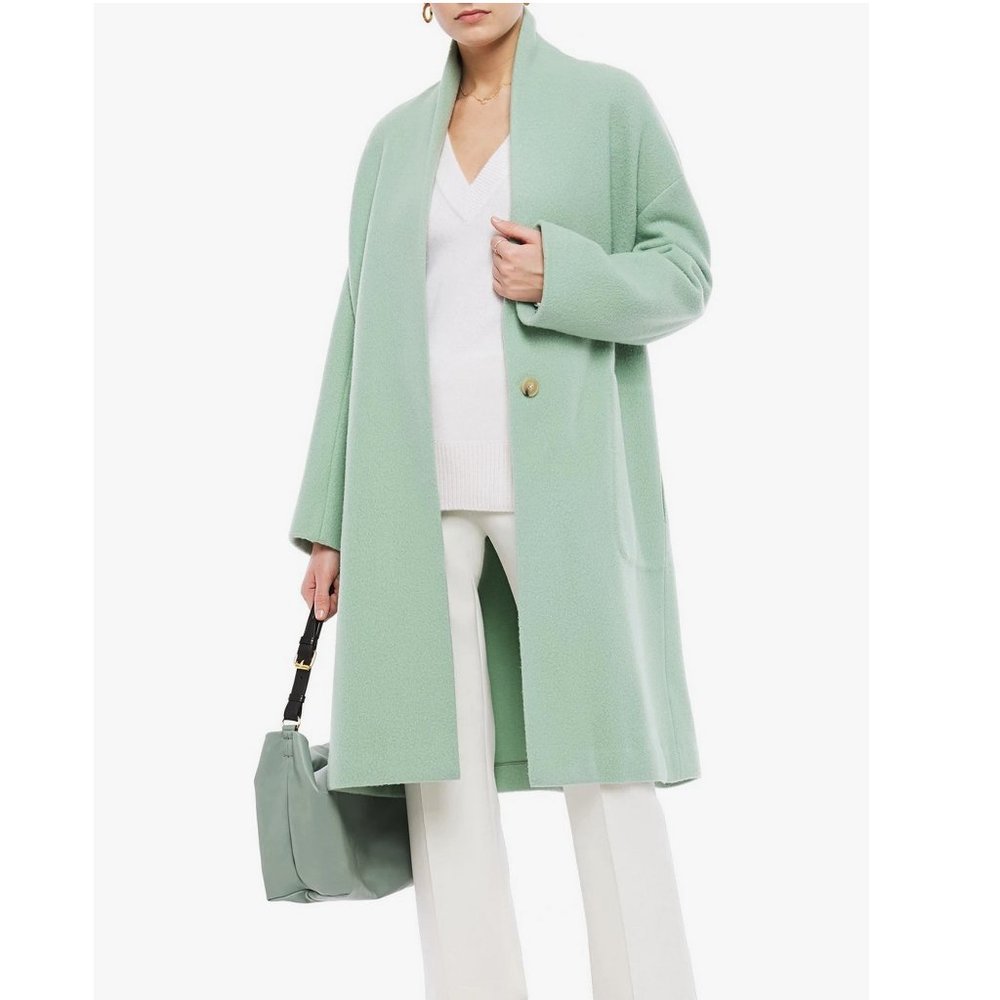 NWT Vince Wool Coat- Wool Single Button Shawl Collar, Large